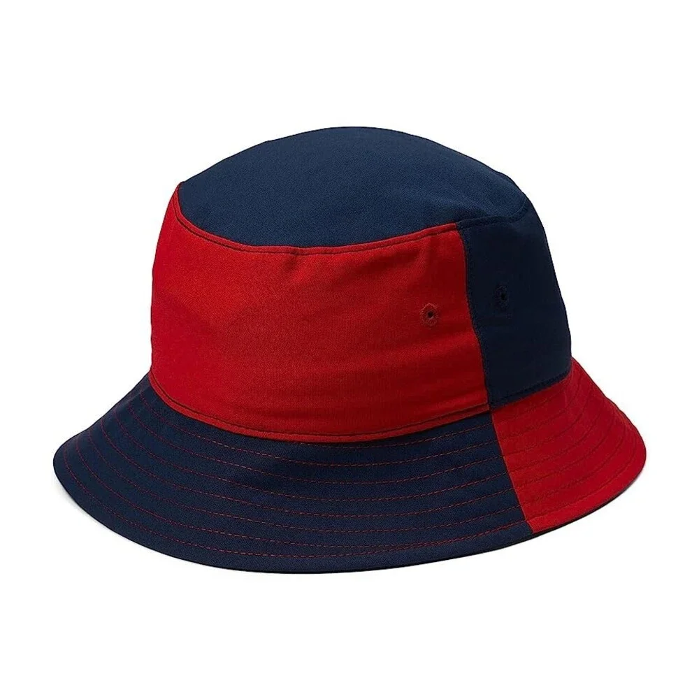 Columbia 2032162-464 Bucket Hat Toddler Blue Red Chin Strap Wide Brim QLW475